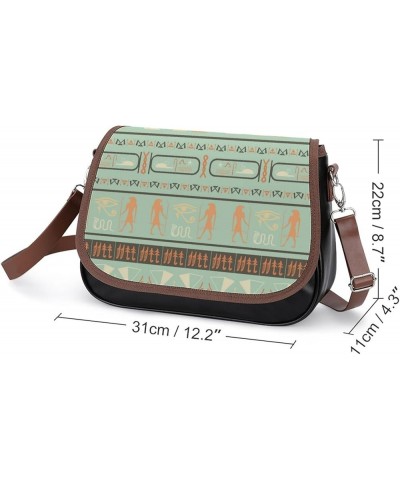 Fashion Flap Over PU Leather Small Crossbody Bag, Women Vintage Purse Bag Shoulder Bag Pattern (646) $20.49 Totes