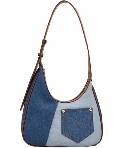 Women Large Denim Bag, Trendy Jean Purses for Women Y2K Denim Shoulder Bag Hobo Purses Handbags Light Blue $21.71 Crossbody Bags