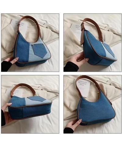 Women Large Denim Bag, Trendy Jean Purses for Women Y2K Denim Shoulder Bag Hobo Purses Handbags Light Blue $21.71 Crossbody Bags