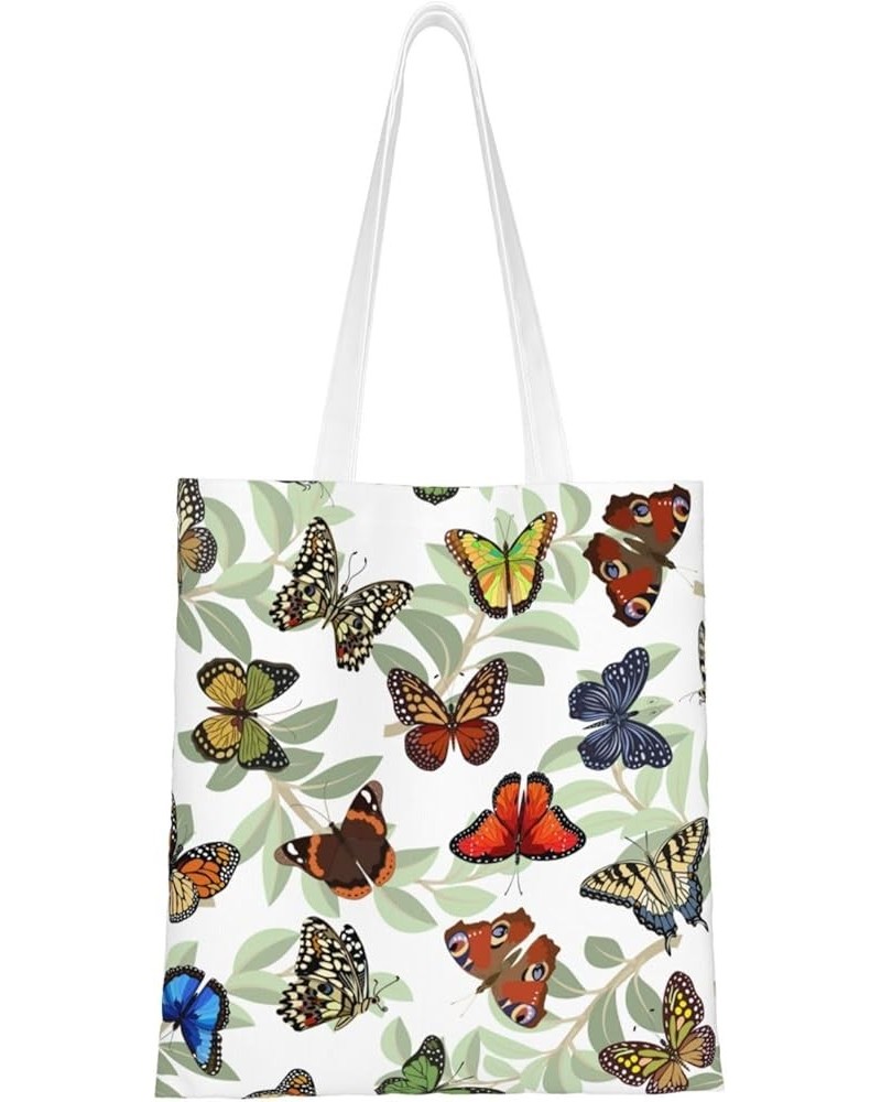 Butterfly Single Shoulder Fashion Canvas Tote Shopping Bags Handbags For Men And Women Butterfly40 $11.72 Totes