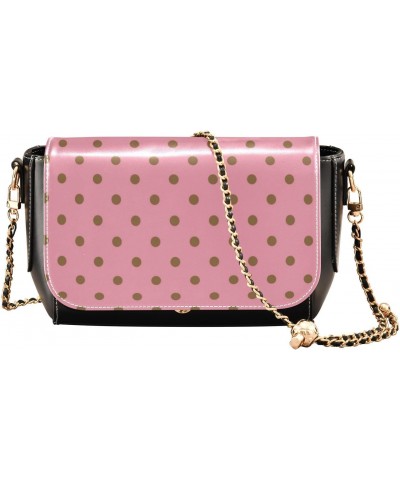 Polka Dots Pink Mid Century Modern Crossbody Purses Women Waterproof Shoulder Bag with Adjustable Strap Little Purse $21.72 C...