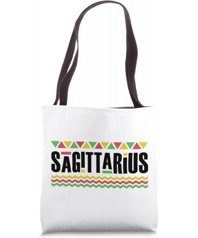 Sagittarius Star Sign Afro Style Retro Vintage Astrology Tote Bag $9.90 Totes