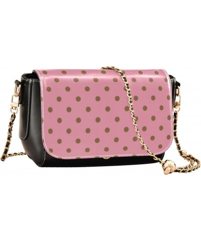 Polka Dots Pink Mid Century Modern Crossbody Purses Women Waterproof Shoulder Bag with Adjustable Strap Little Purse $21.72 C...