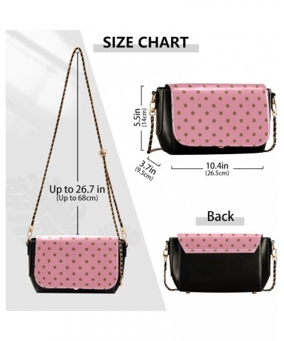 Polka Dots Pink Mid Century Modern Crossbody Purses Women Waterproof Shoulder Bag with Adjustable Strap Little Purse $21.72 C...