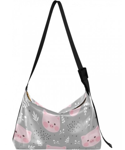 Cute Pigs Hobo Bags for Women Purses Leather Crossbody Bag Handbag Shoulder Bag for Gifts Work Travel $18.14 Hobo Bags