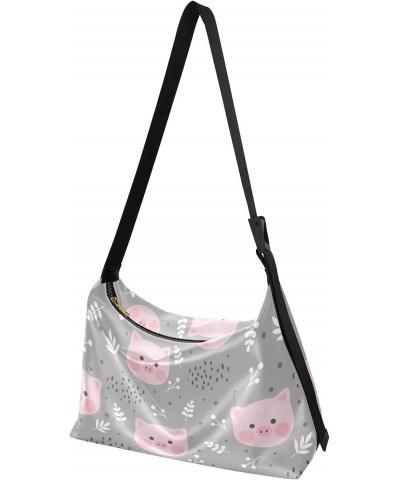 Cute Pigs Hobo Bags for Women Purses Leather Crossbody Bag Handbag Shoulder Bag for Gifts Work Travel $18.14 Hobo Bags