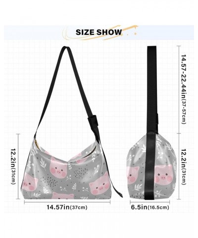 Cute Pigs Hobo Bags for Women Purses Leather Crossbody Bag Handbag Shoulder Bag for Gifts Work Travel $18.14 Hobo Bags