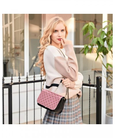 Polka Dots Pink Mid Century Modern Crossbody Purses Women Waterproof Shoulder Bag with Adjustable Strap Little Purse $21.72 C...