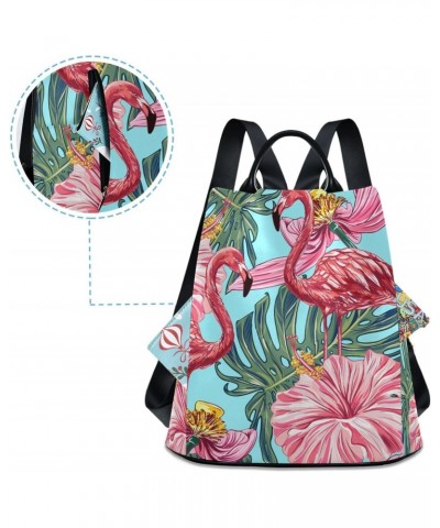 Flowers Flamingo Backpack for Women, Fashion Anti Theft Casual Daypack Shoulder Bag Purse for Travel Work 15 inches $17.63 Ba...