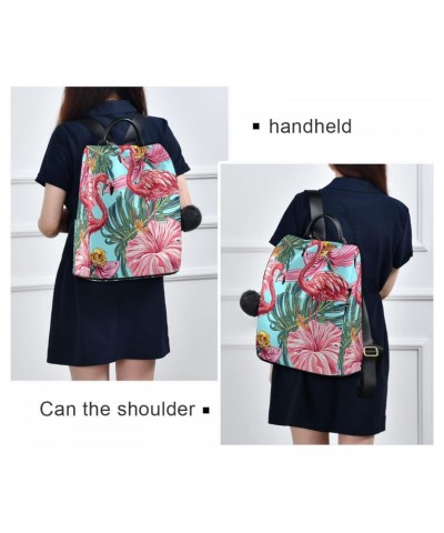 Flowers Flamingo Backpack for Women, Fashion Anti Theft Casual Daypack Shoulder Bag Purse for Travel Work 15 inches $17.63 Ba...