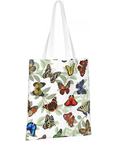 Butterfly Single Shoulder Fashion Canvas Tote Shopping Bags Handbags For Men And Women Butterfly40 $11.72 Totes