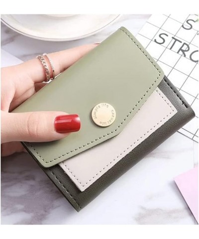 Wallet Women's Pu Leather Wallet Small Slim Card Holder Simple Short Coin Purses Classic Coins Pocket Tear-Resistant A Green ...