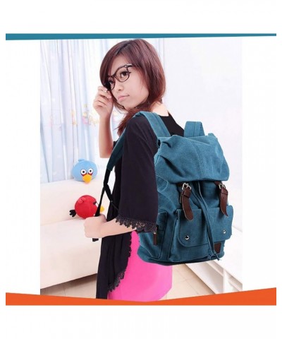 Backpacks for Men and Women Retro Drawstring Daypack Large Capacity Multi Functional Rucksack, Blue Blue $39.11 Totes