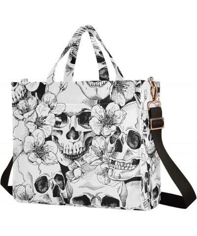 Skull Tote Bag for Women Shoulder Bag Purses Tote Handbag Travel Crossbody Bags for Vacation Beach Trip Gifts Multi $11.21 Lu...