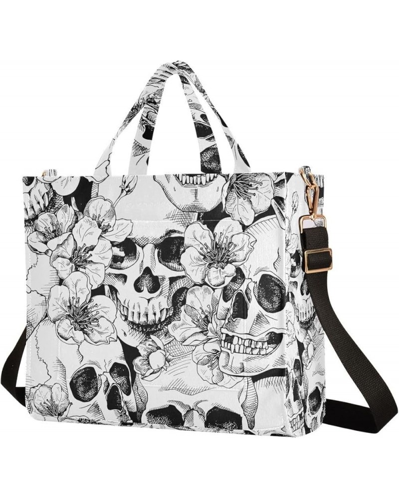 Skull Tote Bag for Women Shoulder Bag Purses Tote Handbag Travel Crossbody Bags for Vacation Beach Trip Gifts Multi $11.21 Lu...