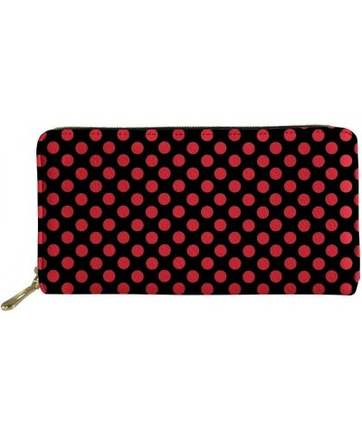 Clutch Evening Bag Cute Polka Dot Formal Handbag Simple Classy Purse for Women Black Red Polka Dot $11.79 Evening Bags