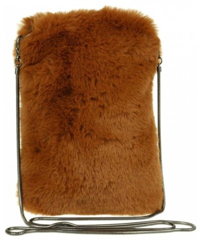 Womens Pearls Fur Clutch Bag Brown $33.79 Clutches