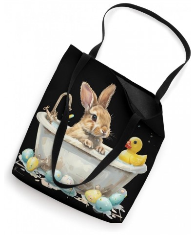 Happy Easter Bath Time Rubber Ducky Easter Bunny Eggs Tote Bag $15.57 Totes