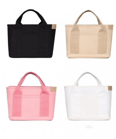 Canvas Tote Bag Large-capacity Handbag Bento Bag Black $10.36 Handbags