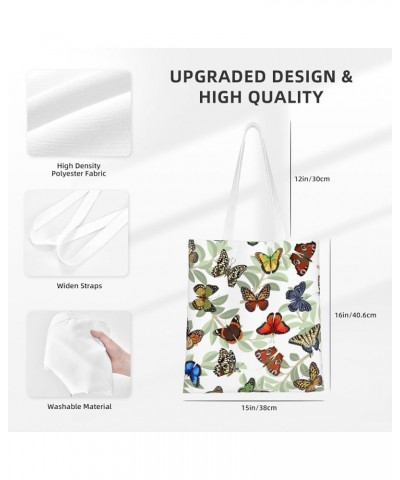 Butterfly Single Shoulder Fashion Canvas Tote Shopping Bags Handbags For Men And Women Butterfly40 $11.72 Totes