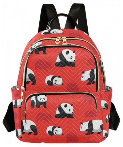 Women Backpack Panda Red Anti-Theft Travel Backpack with Luggage Belt Lightweight Handbag Lady Purse Roomy Double Zipper Week...