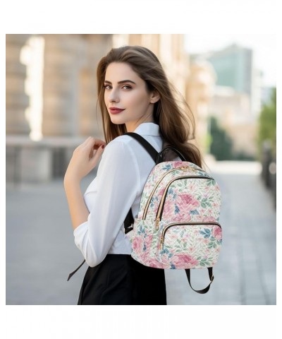 Floral Flowers Backpack Purse for Women Fashion Small Mini Backpack Daypacks Purse Sports Hiking Ladies Daypack,M Small $19.2...