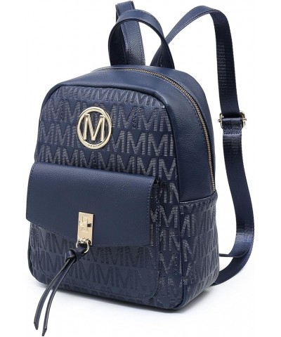 MKP Ladies Small Backpack Purse for Women Fashion Daypacks Purse Shoulder Bag with Charm Tassel Blue $19.26 Backpacks